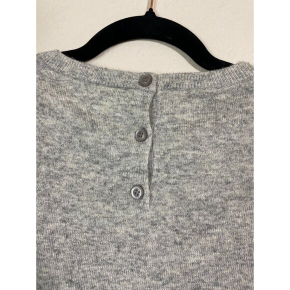 J.Crew Merino wool Blend Gray Colorblock Sweater Women Size Medium Cozy capsule - Picture 11 of 14